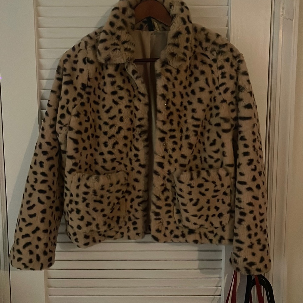 Cheetah plush jacket